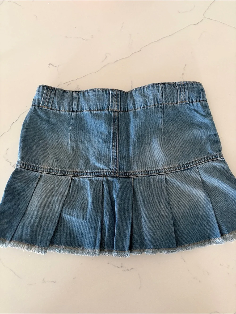 The Children's Place Light Blue Denim Pleated Skirt